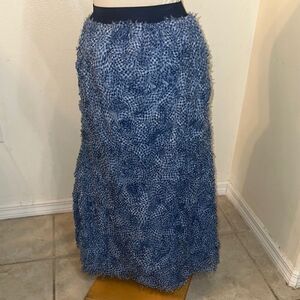 Carlisle Collection Elegant Blue Textured Women's Skirt Size 2